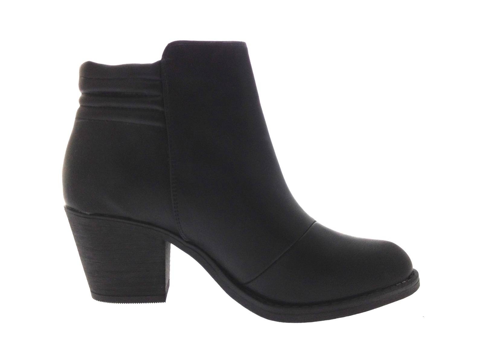 block heel biker ankle boots